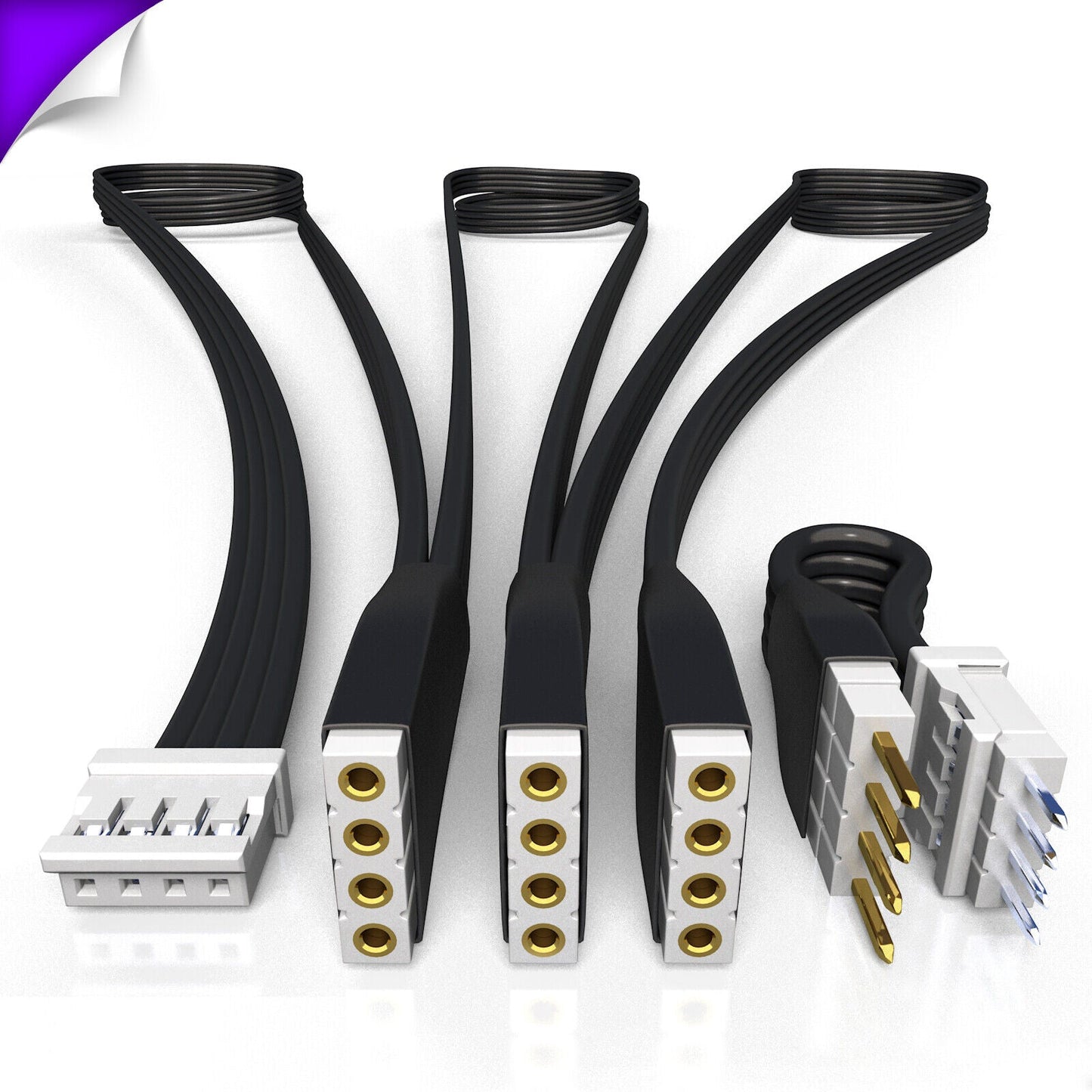 Gradient - Parallelle kabel | ZWARTE Multi Point Splitter 2, 3, 4+ weg | in voet