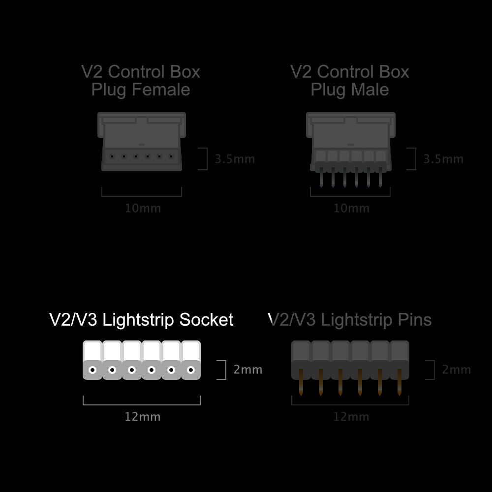 Plus V2 & V3 - Socket Strip | Female 6 Pin Single