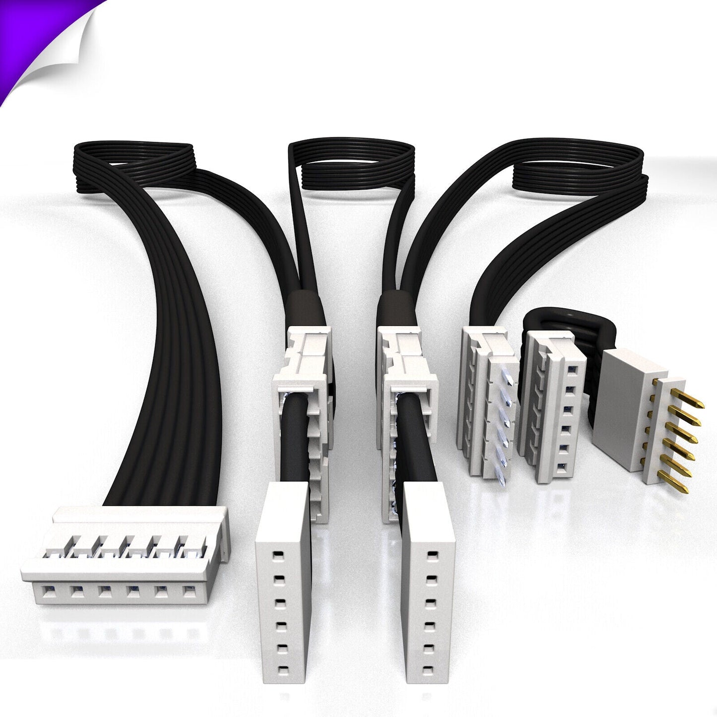 Plus V4 - Parallelle kabel | ZWARTE Multi Point Splitter 3,4,5,6,7,8+ weg | in voet