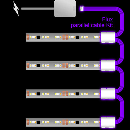 Flux - Parallel Cable | BLACK Multi Point Splitter 2,3,4+ way | in Feet